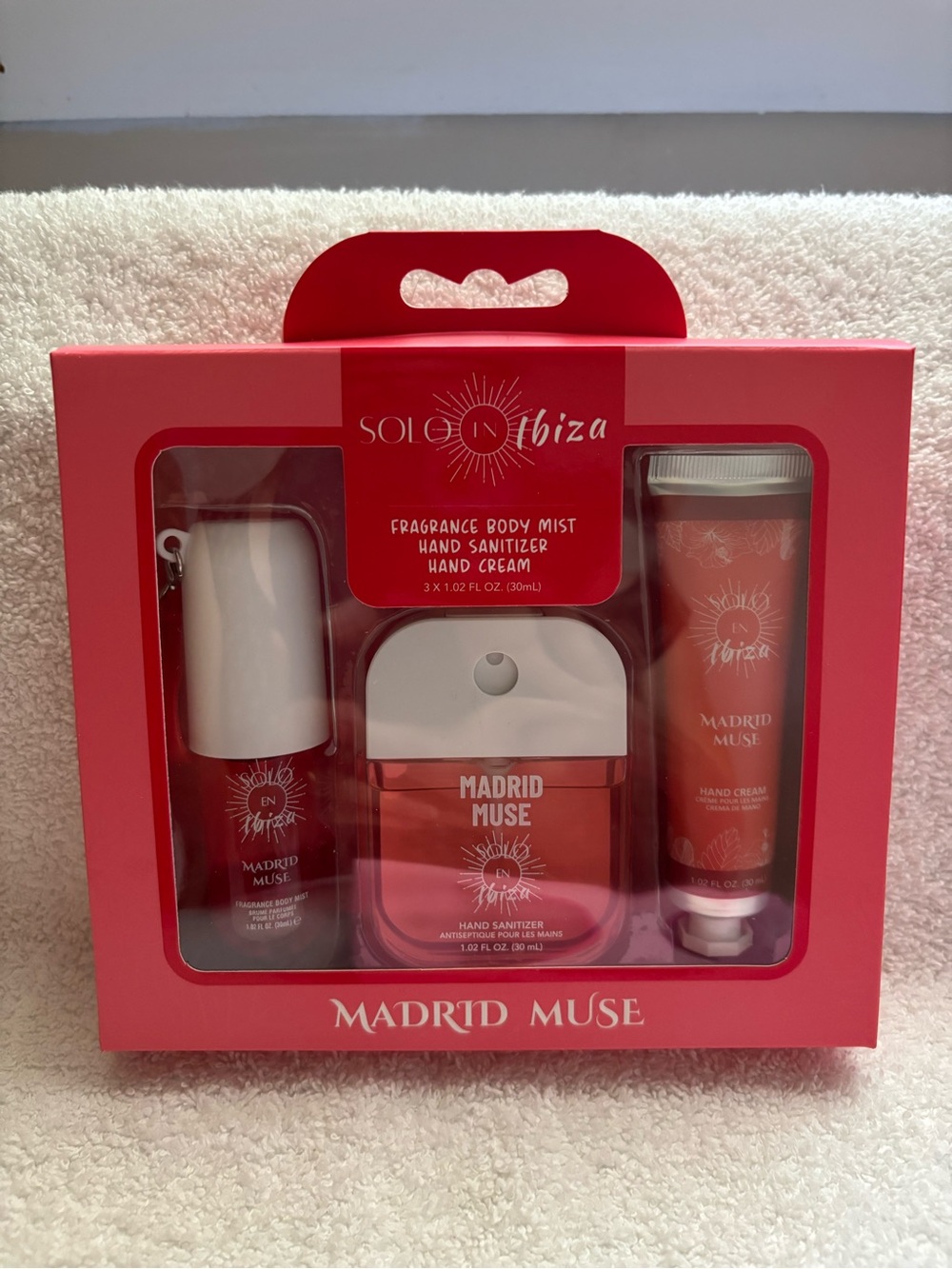 New solo en Ibiza 3 piece gift set Madrid muse